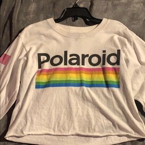 Polaroid Long Sleeve, Crop Top.